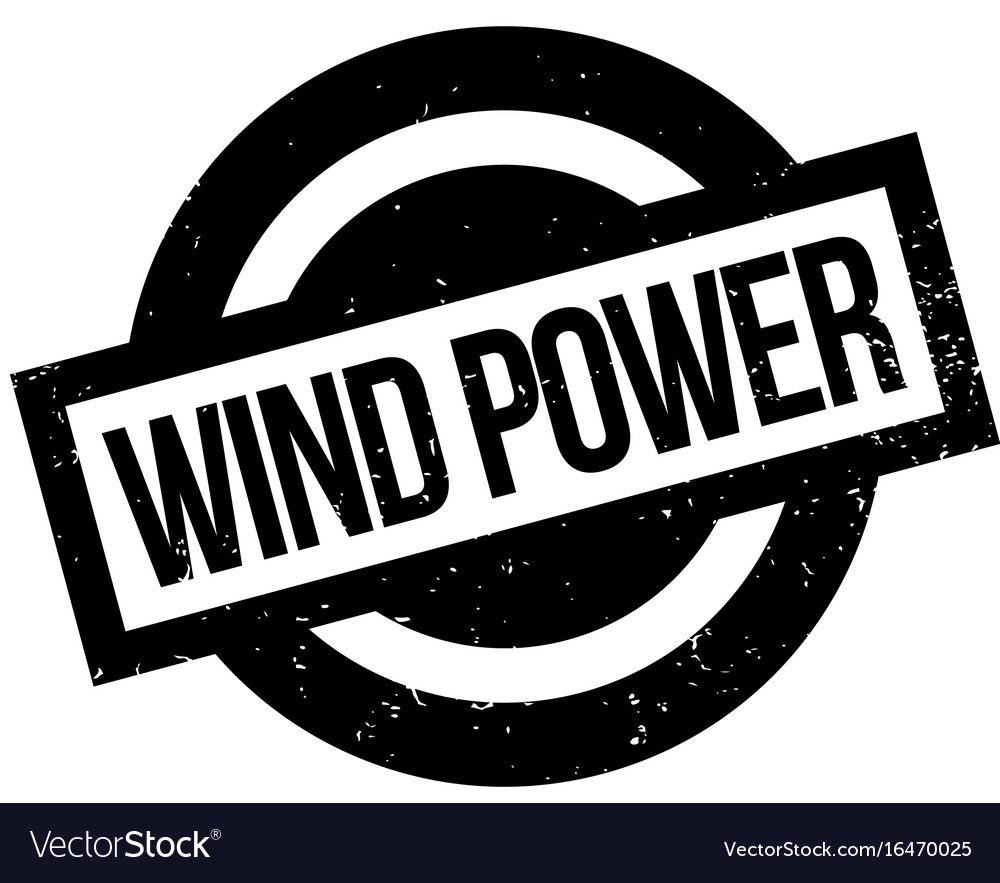 Wind Power Rubber Stamp Royalty Free Vector Image