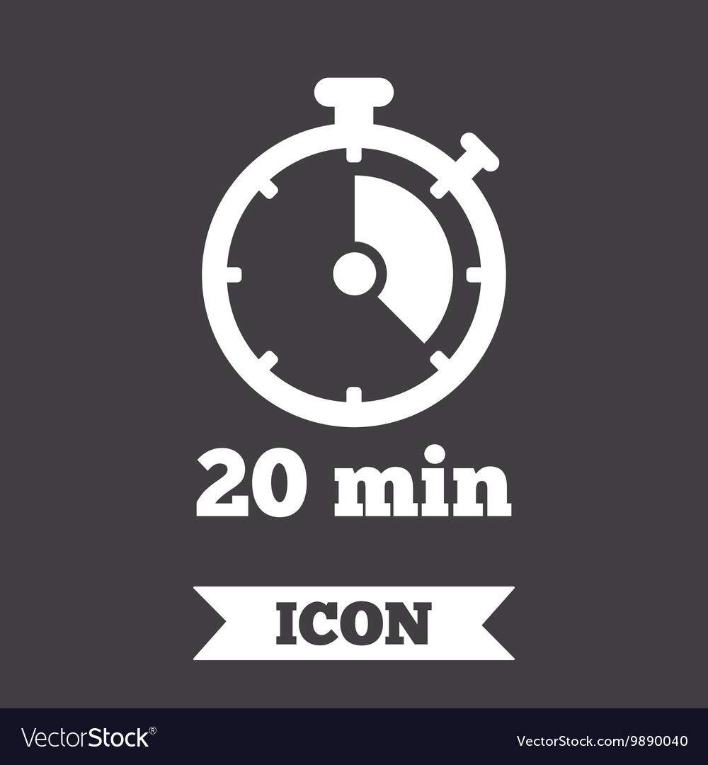 Timer Sign Icon Minutes Stopwatch Symbol Vector Image