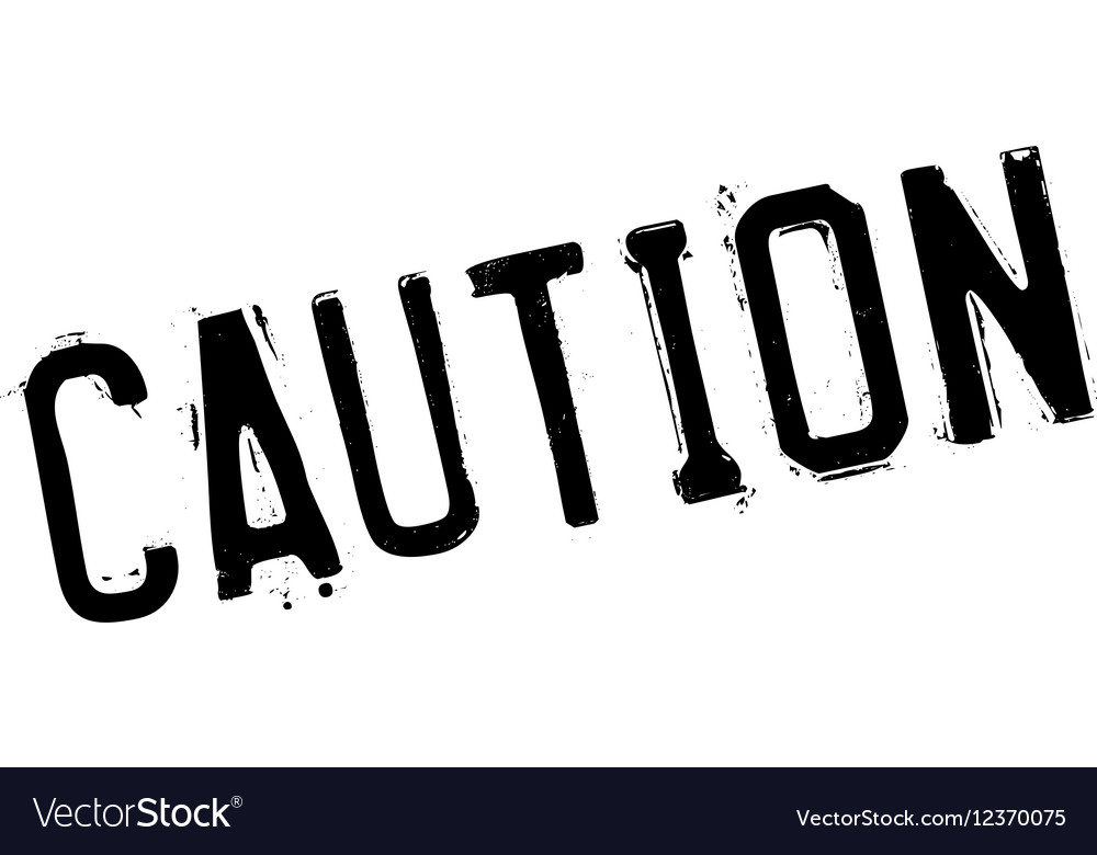 Caution Stamp Rubber Grunge Royalty Free Vector Image