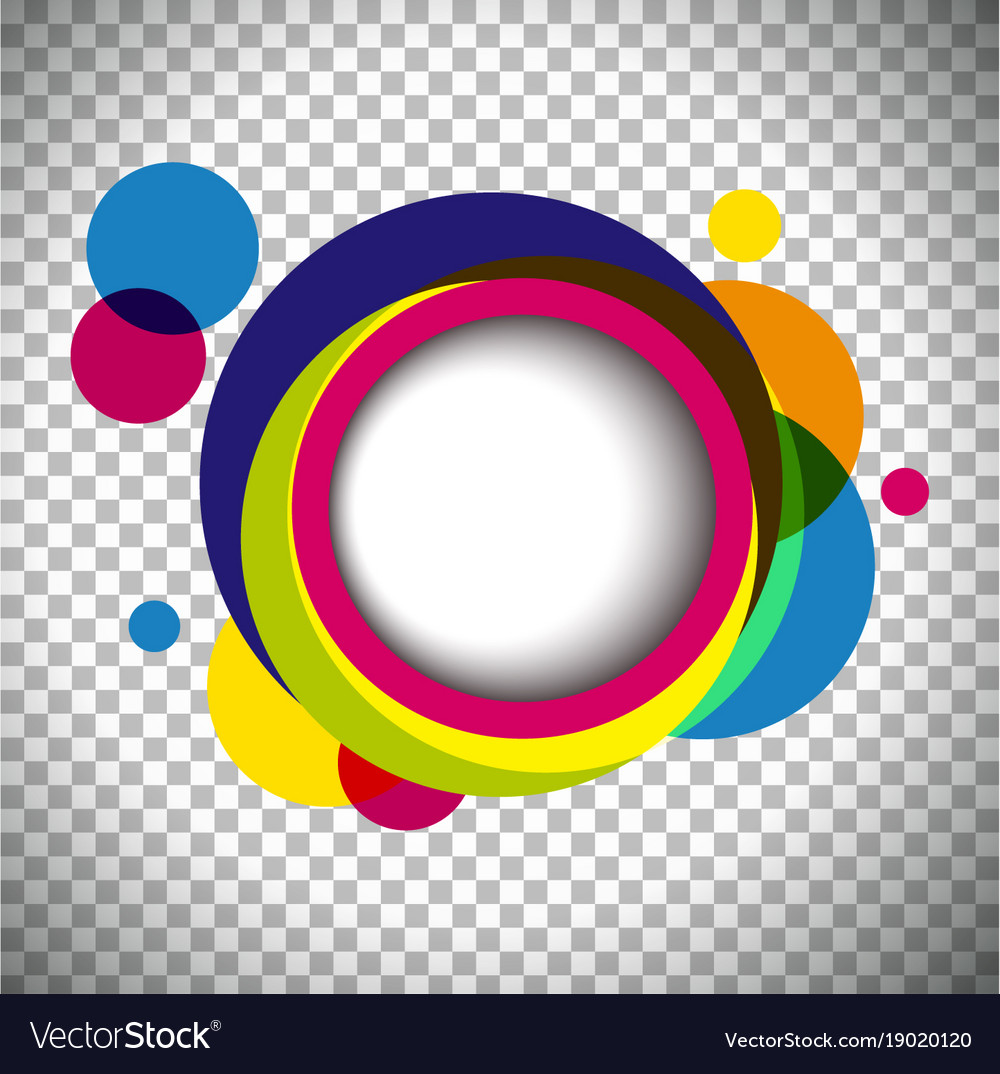 Background Template With Colorful Circles Vector Image