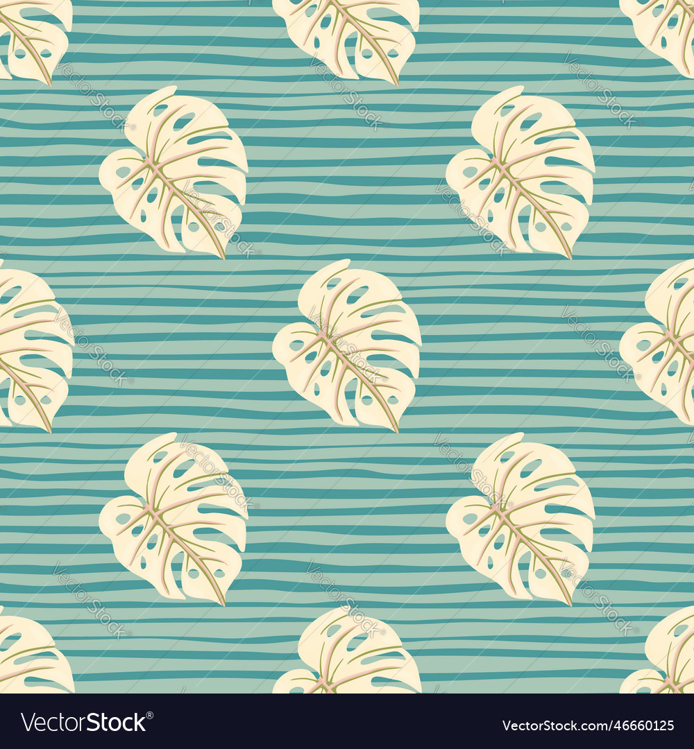 Decorative Tropical Leaf Seamless Pattern Vector Image