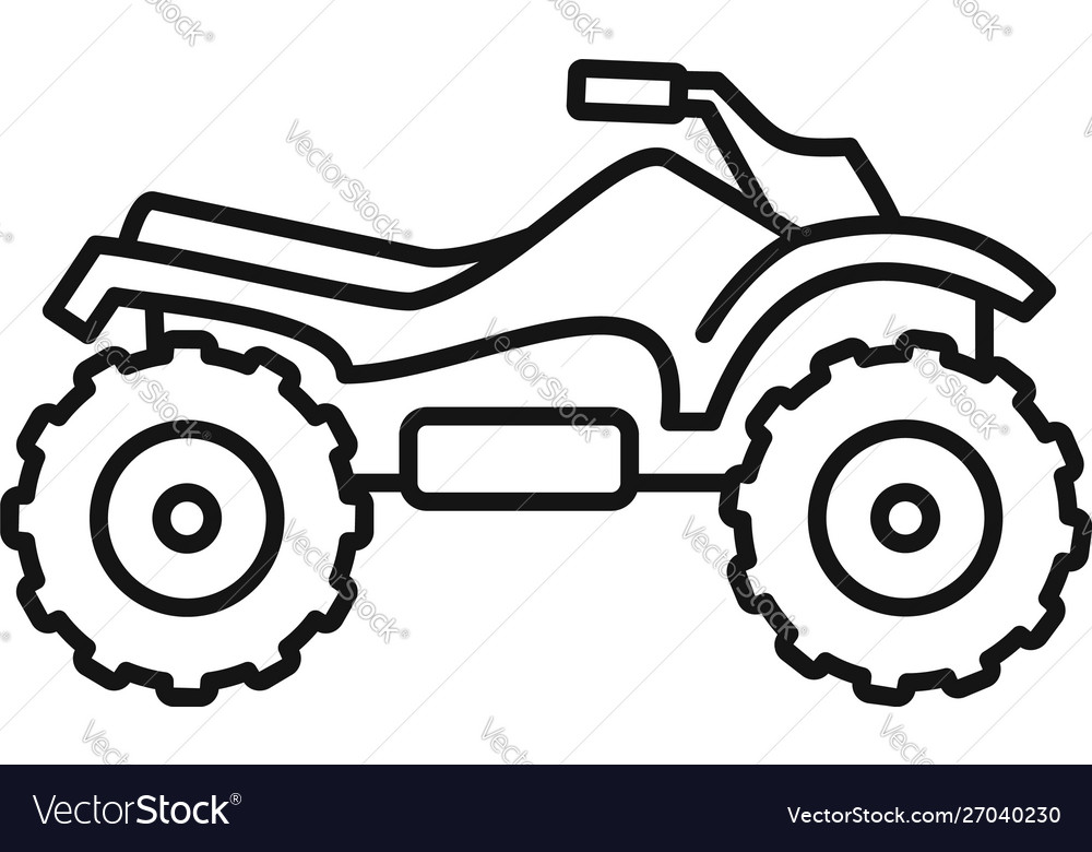 Ride Quad Bike Icon Outline Style Royalty Free Vector Image