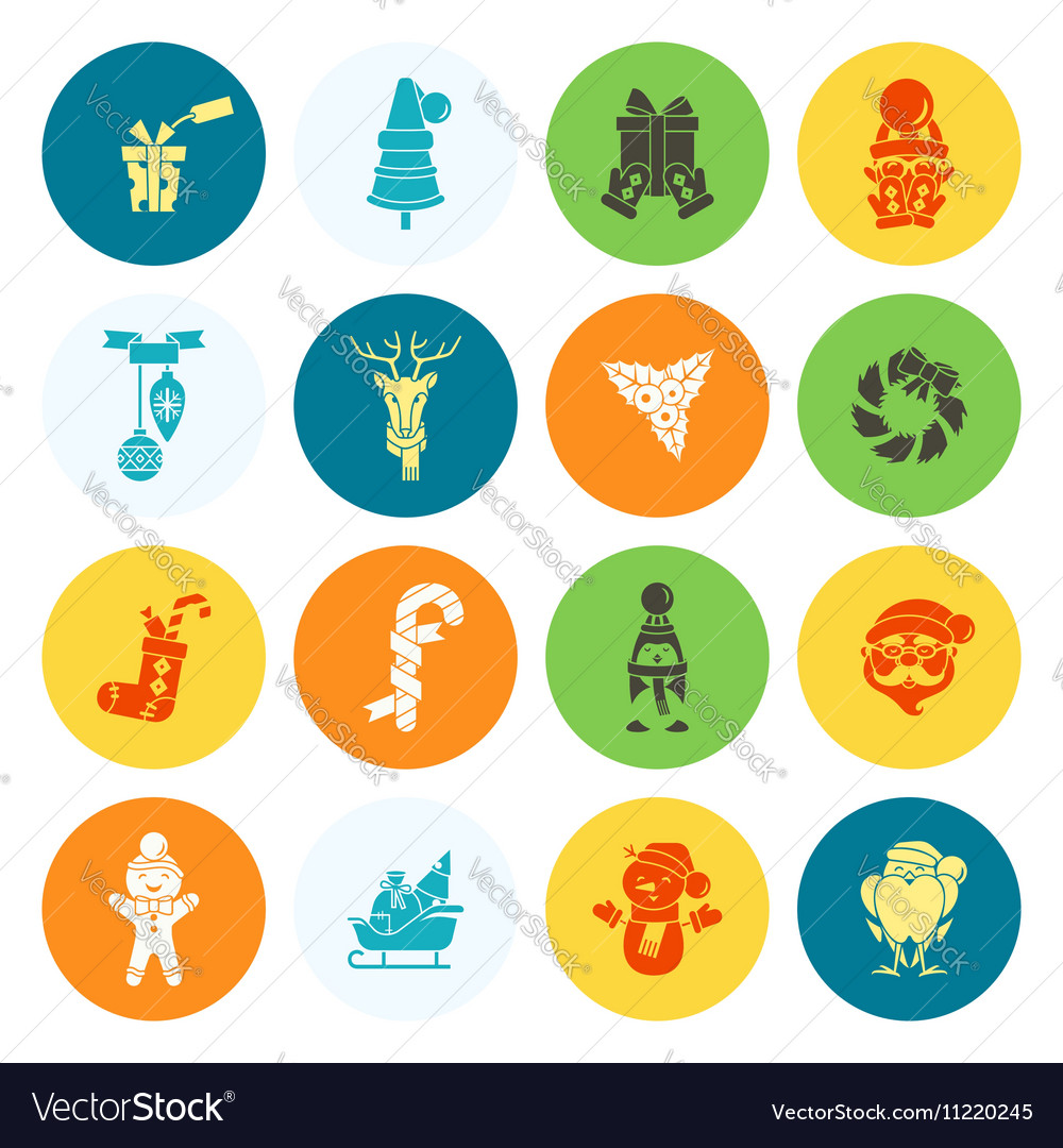 Christmas And Winter Icons Collection Royalty Free Vector