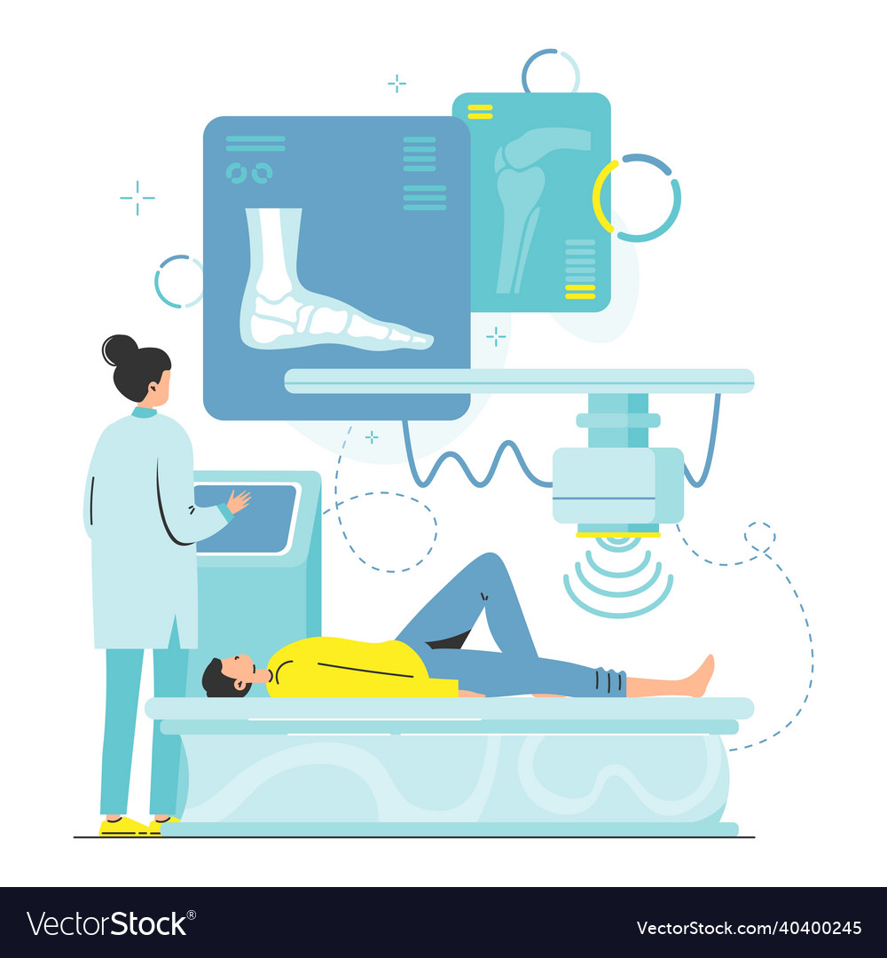 Xray Examination Fluoroscopy Bone Scan Royalty Free Vector