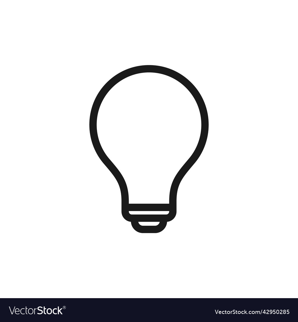 Light Bulb Icon Line Ideas Innovation Royalty Free Vector