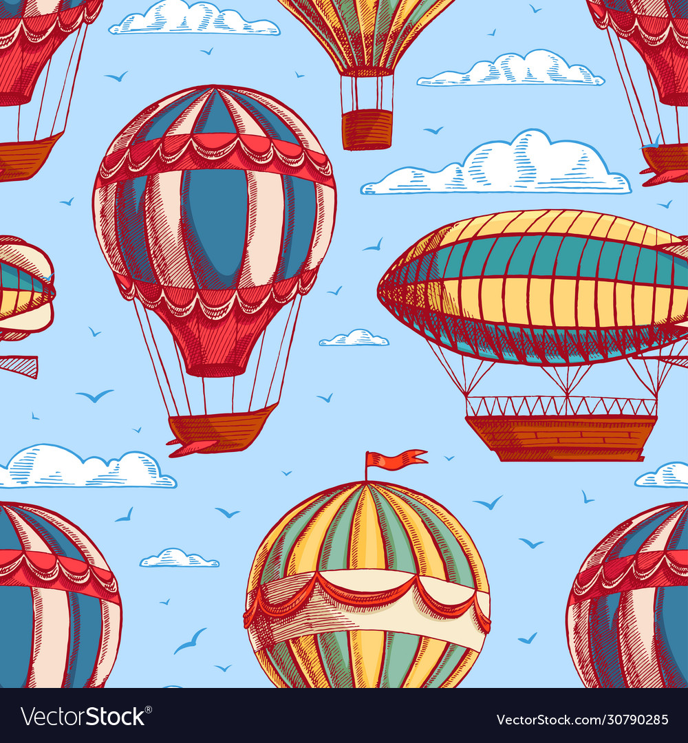 Seamless Background With Colorful Balloons Vector Image