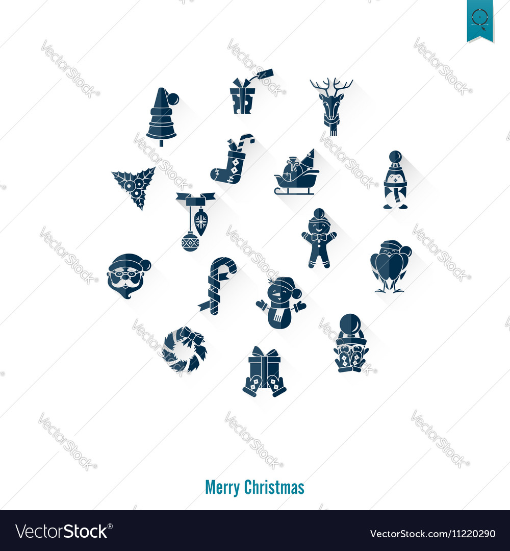 Christmas And Winter Icons Collection Royalty Free Vector