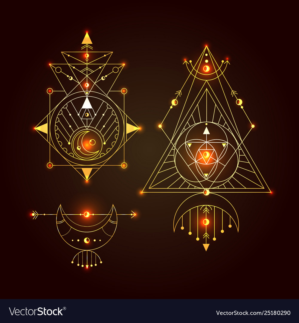 Sacred Geometry Set Good For Royalty Free Vector Image