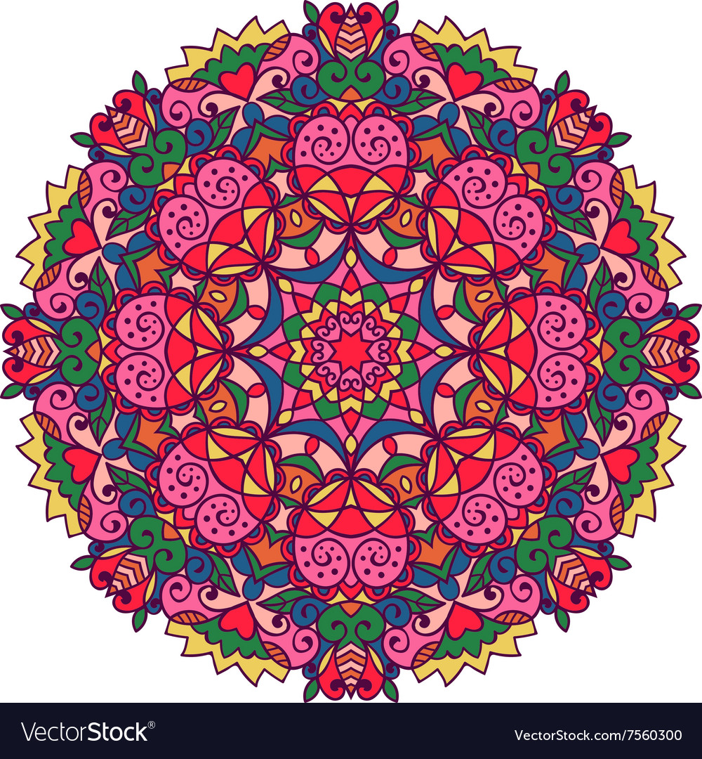 Mandala Ornament Royalty Free Vector Image Vectorstock