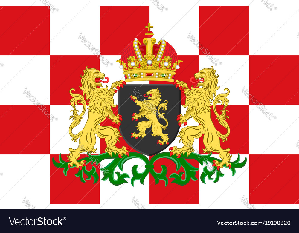 Flag Of North Brabant Netherlands Royalty Free Vector Image