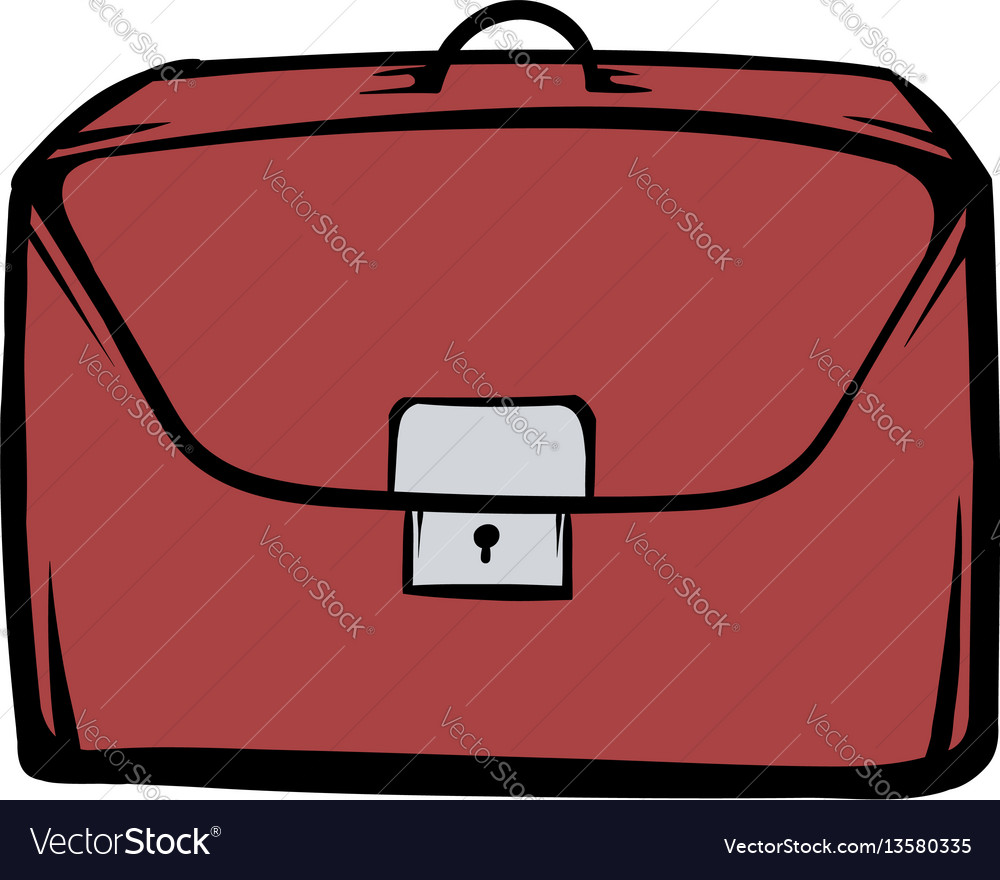 Brown Business Briefcase Icon Cartoon Royalty Free Vector