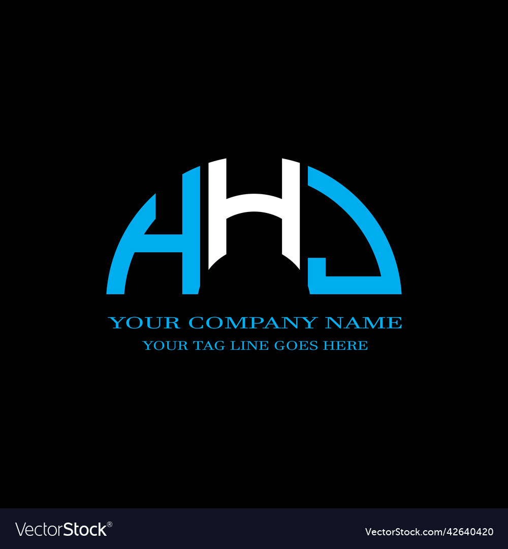 Hhj Letter Logo Creative Design With Graphic Vector Image