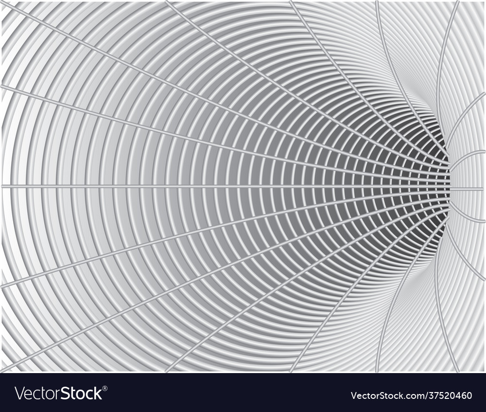 Tunnel Or Wormhole Digital Wireframe Royalty Free Vector