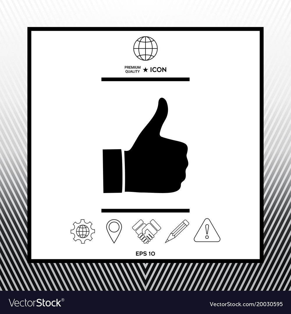 Thumb Up Gesture Icon Royalty Free Vector Image