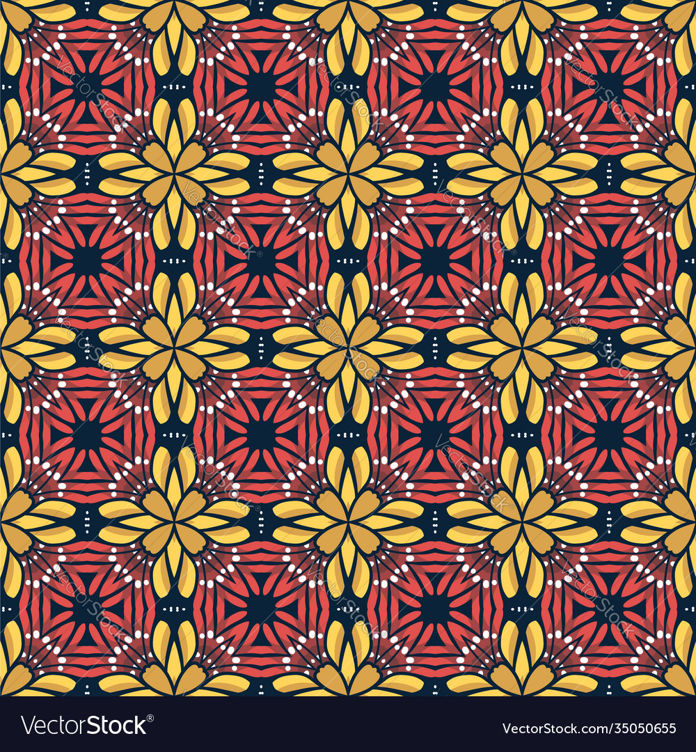 Vintage Seamless Flower Pattern Royalty Free Vector Image