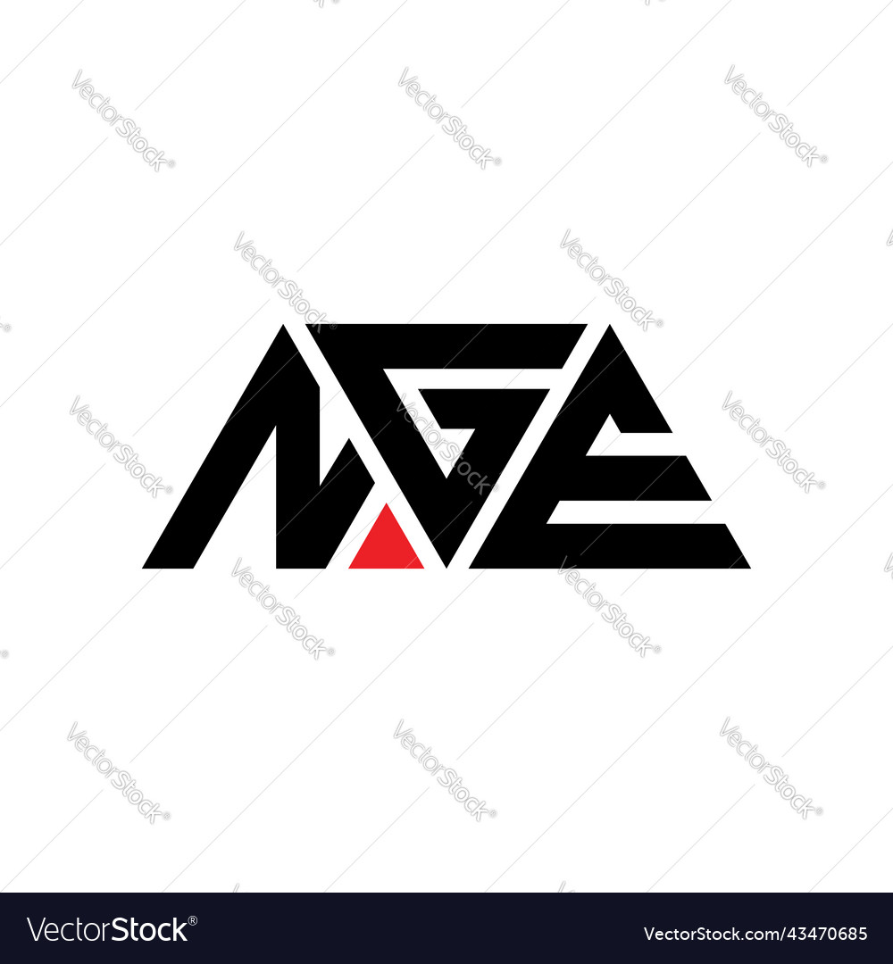 Nge Triangle Letter Logo Design Royalty Free Vector Image