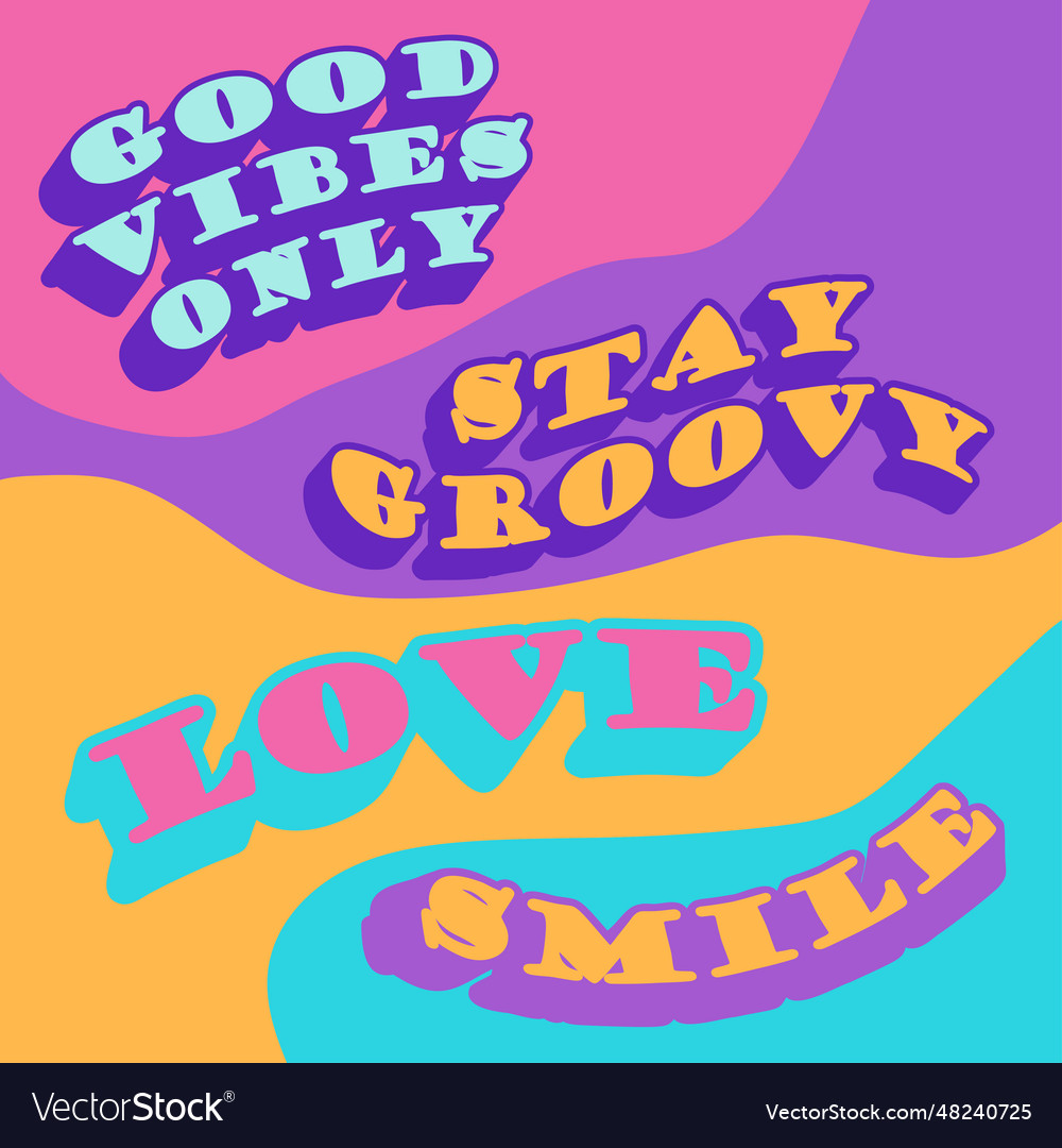 Set Of Inscriptions In Groove Style Royalty Free Vector