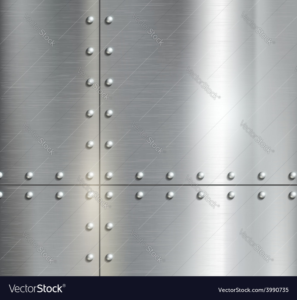 Background Metal Plates With Riveted Royalty Free Vector