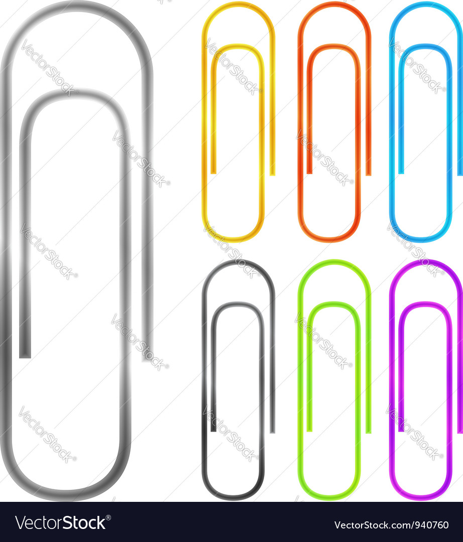 Paper Clips Royalty Free Vector Image VectorStock