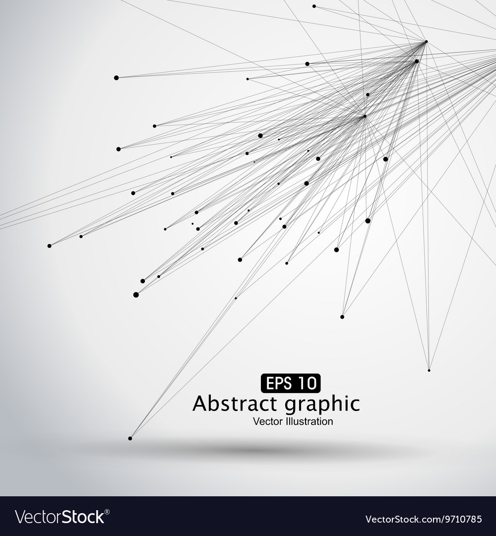 Dot And Line Consisting Of Abstract Graphics Vector Image