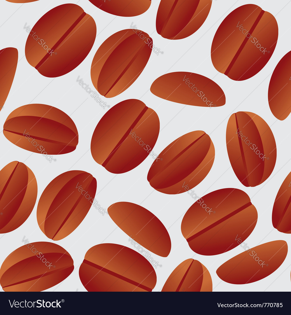 Seamless Coffee Beans Royalty Free Vector Image