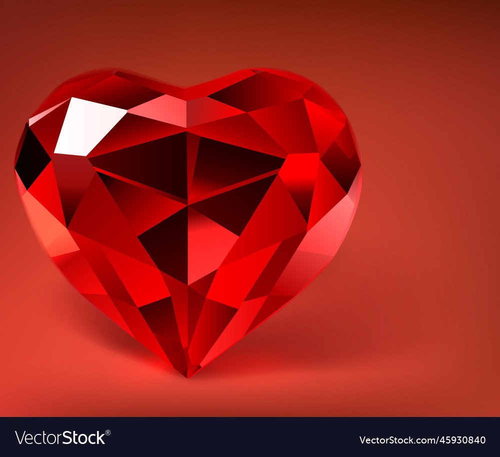 Crystal Faceted Heart Royalty Free Vector Image