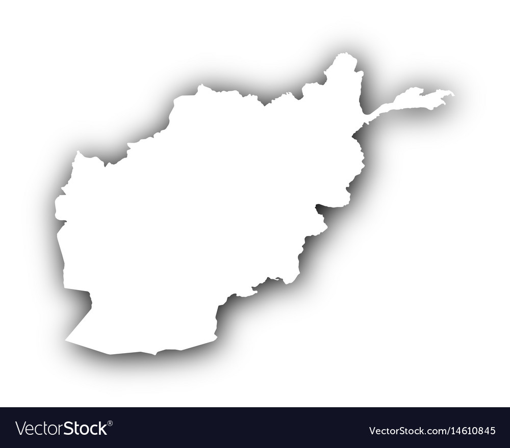 Map Of Afghanistan With Shadow Royalty Free Vector Image