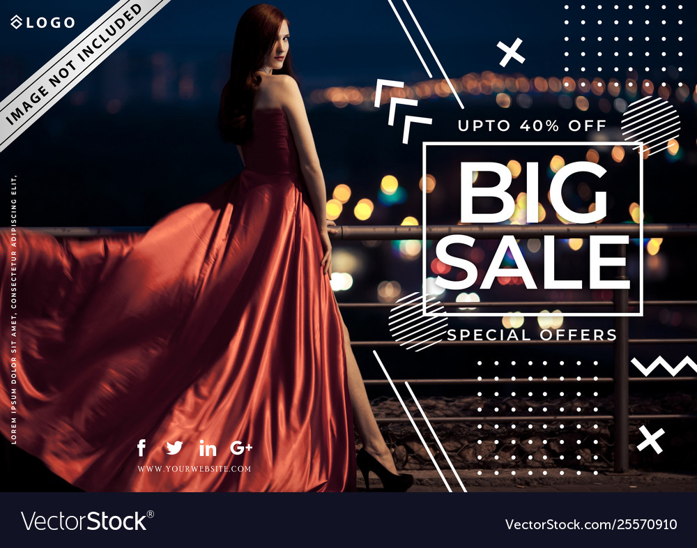 Modern Sale Banner Template Royalty Free Vector Image