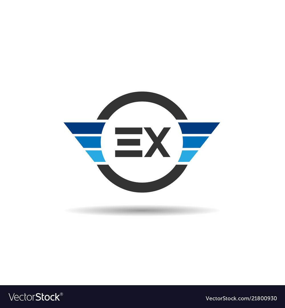 Initial Letter Ex Logo Template Design Royalty Free Vector