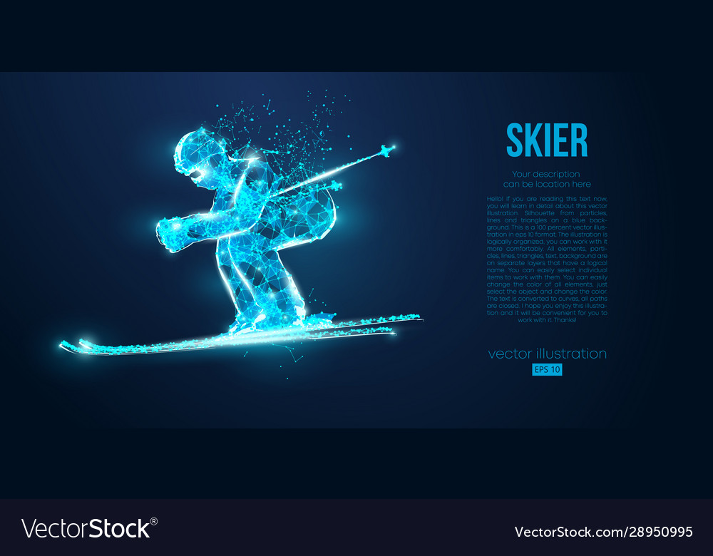 Abstract Silhouette A Skier Jumping Ski Royalty Free Vector