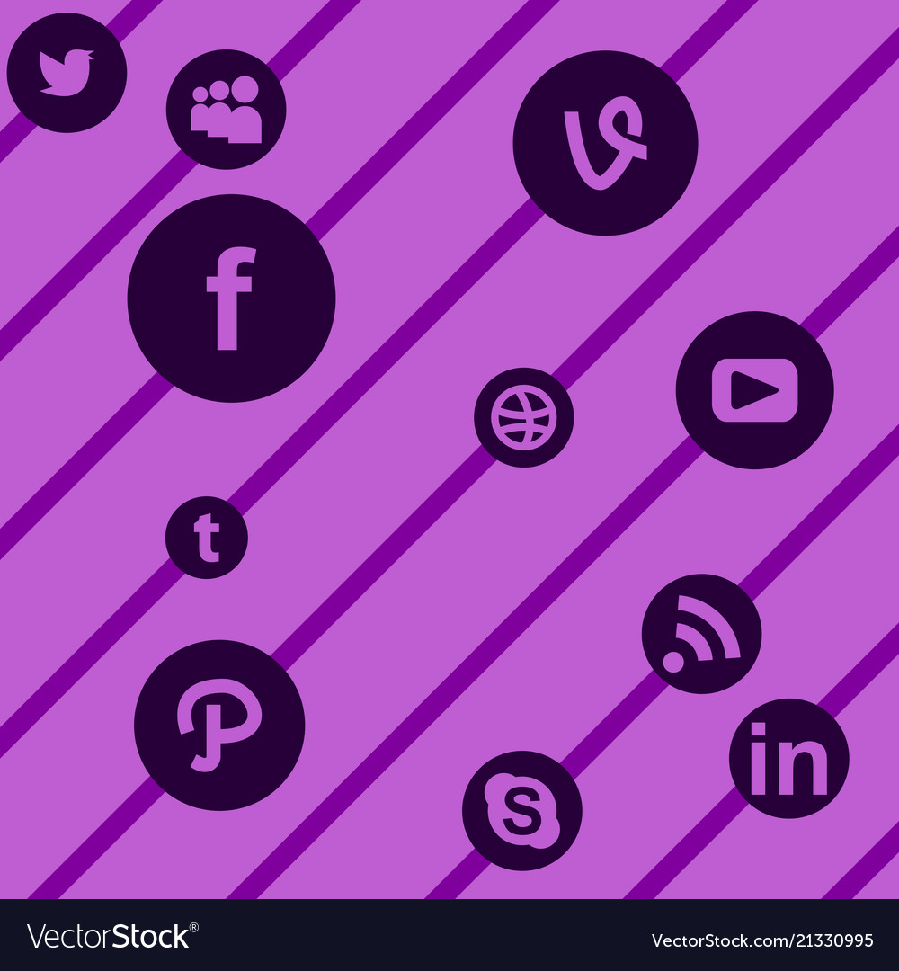 Social Media Network Background With Circles Vector Image