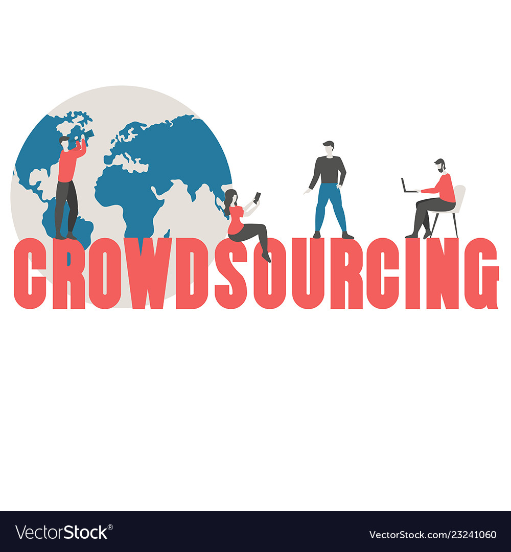 Crowdsourcing Design Concept Royalty Free Vector Image