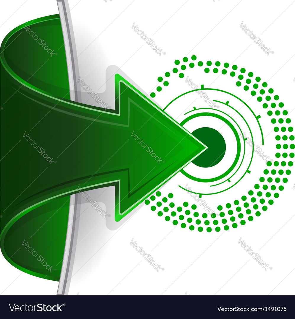 Abstract Web Arrow In Green Color Royalty Free Vector Image