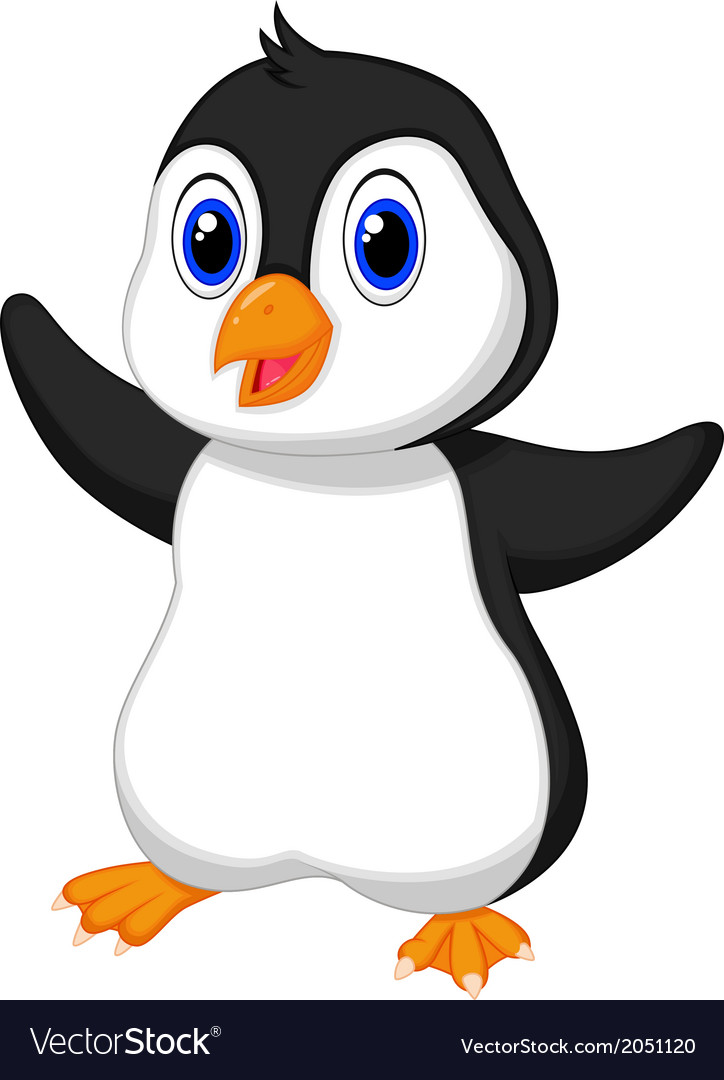 Cute Bapenguin Cartoon Royalty Free Vector Image