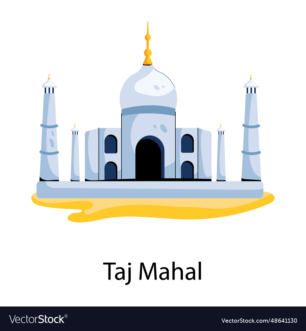 Taj Mahal Royalty Free Vector Image VectorStock