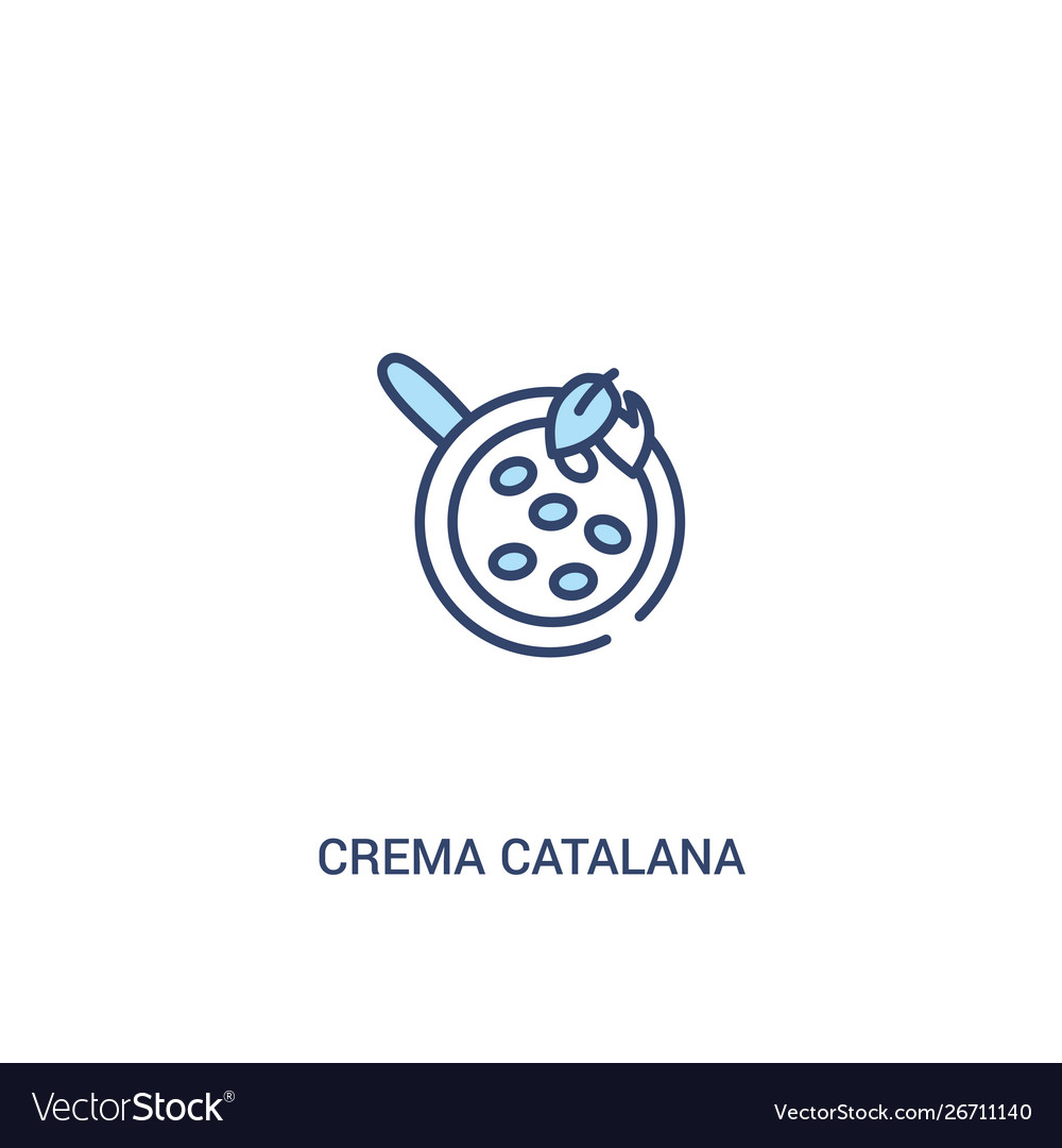 Crema Catalana Concept 2 Colored Icon Simple Line Vector Image