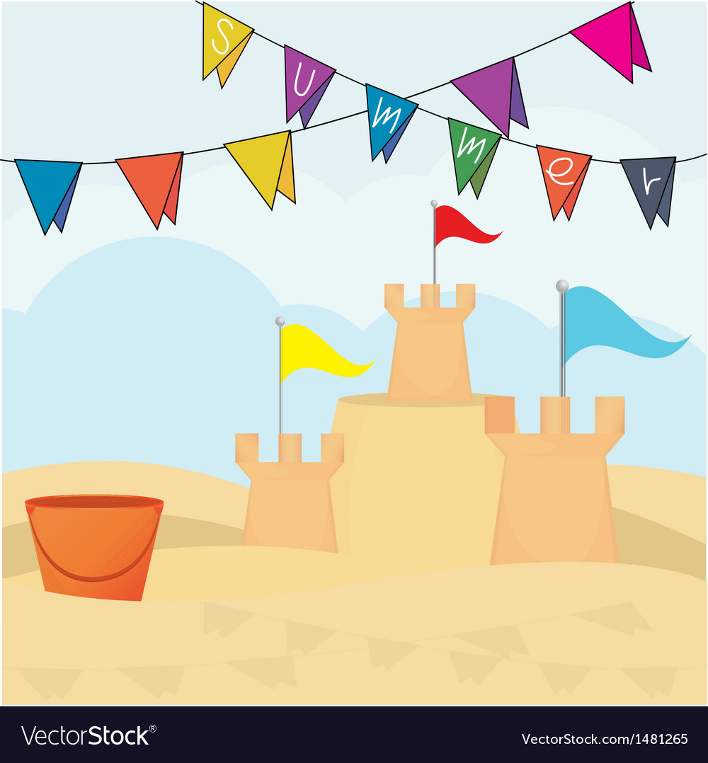 Sand Castle Royalty Free Vector Image Vectorstock