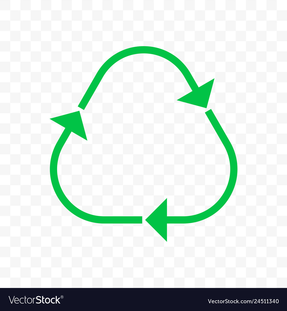 Recycling Triangle Arrow Icon Eco Waste Reuse Bin Vector Image