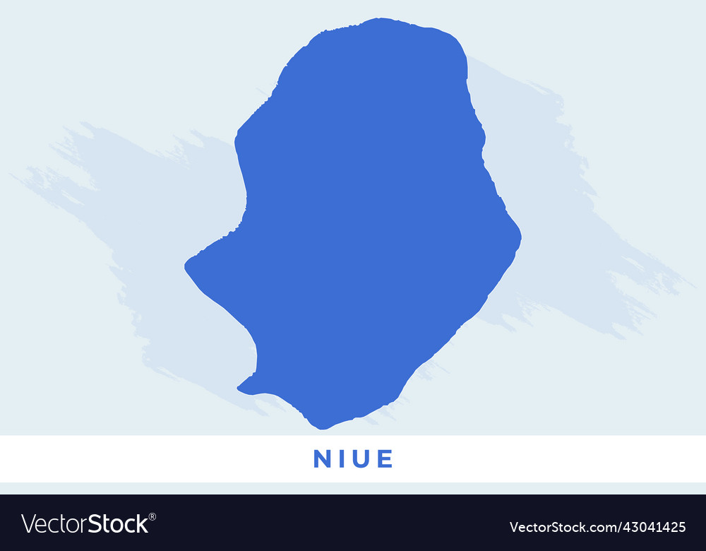 National Map Of Niue Royalty Free Vector Image