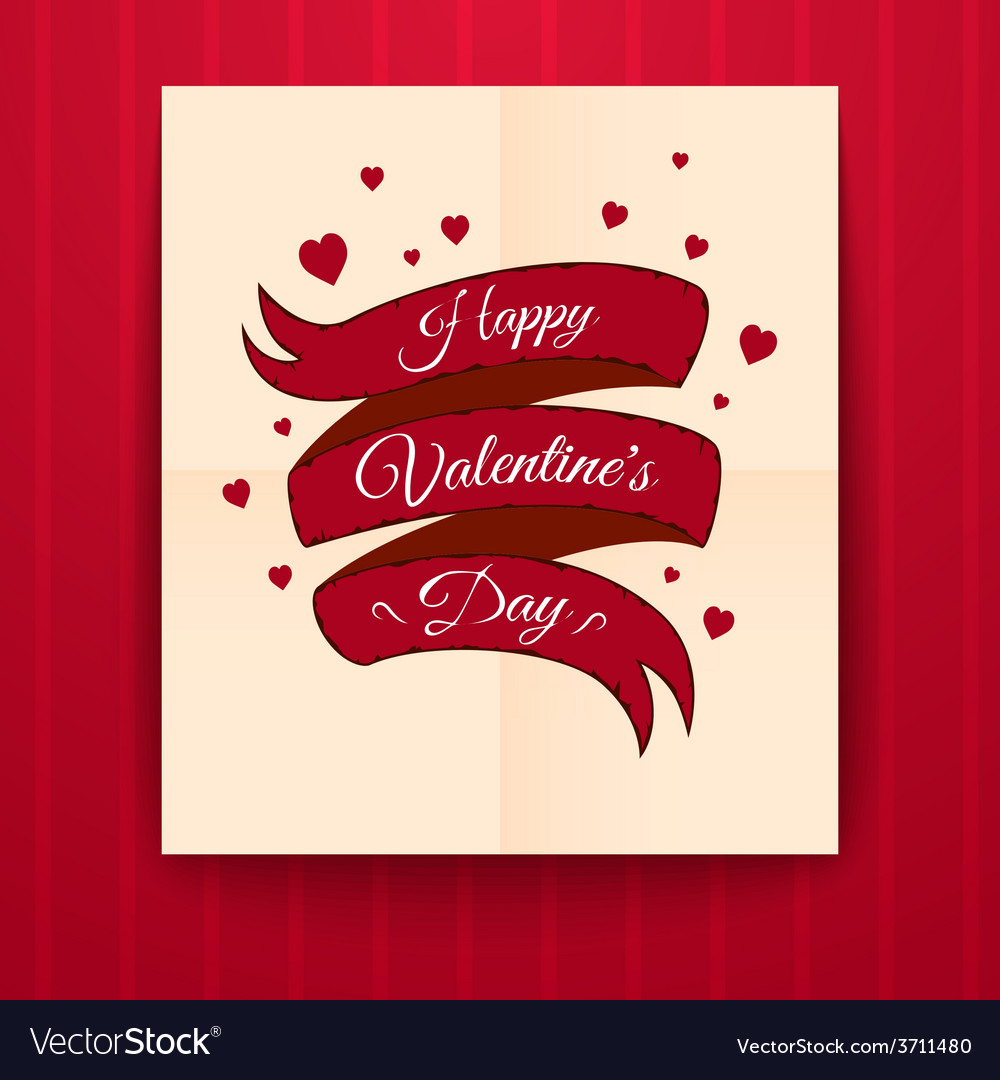 Valentines Day Typography Royalty Free Vector Image