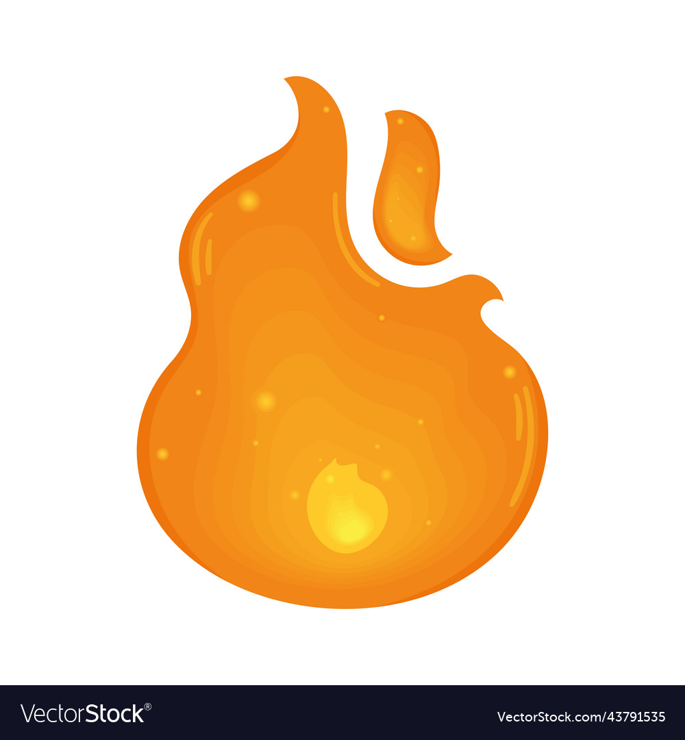 Hot Fire Flame Royalty Free Vector Image Vectorstock