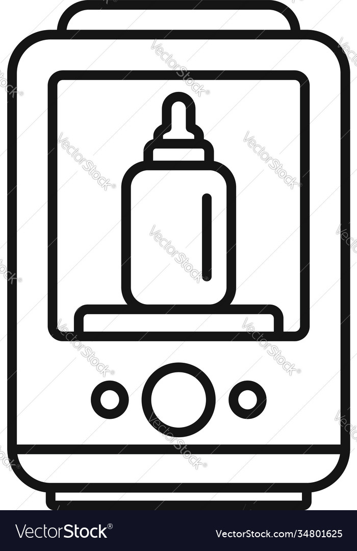 One Bottle Sterilizer Icon Outline Style Vector Image