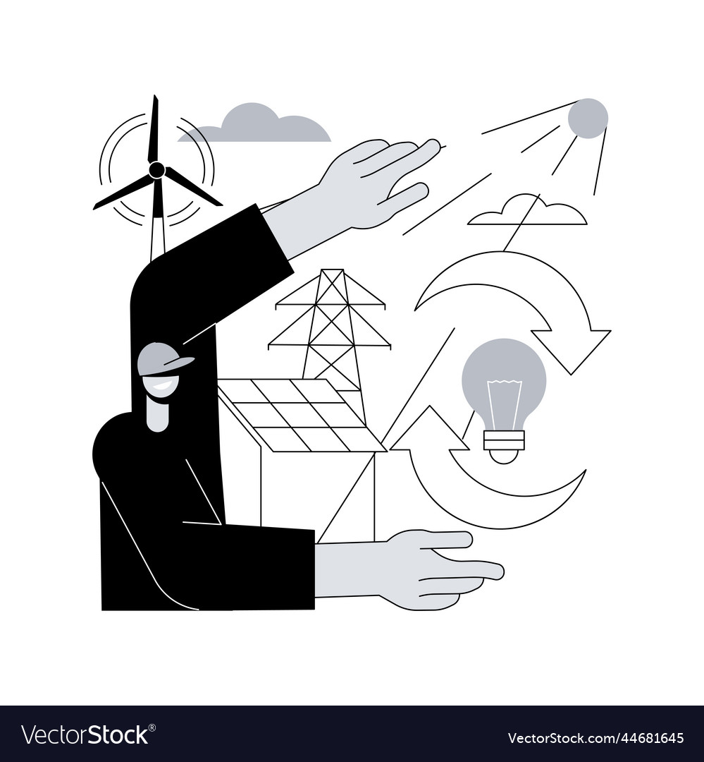 Sustainable Energy Abstract Concept Royalty Free Vector