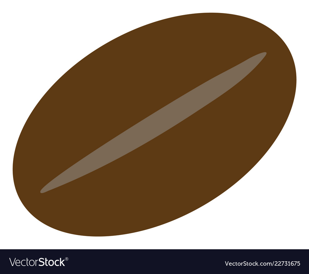 Coffee Bean Flat Icon Symbol Royalty Free Vector Image