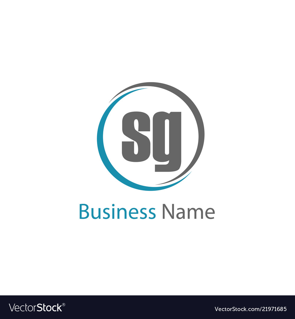 Initial Letter Sg Logo Template Design Royalty Free Vector