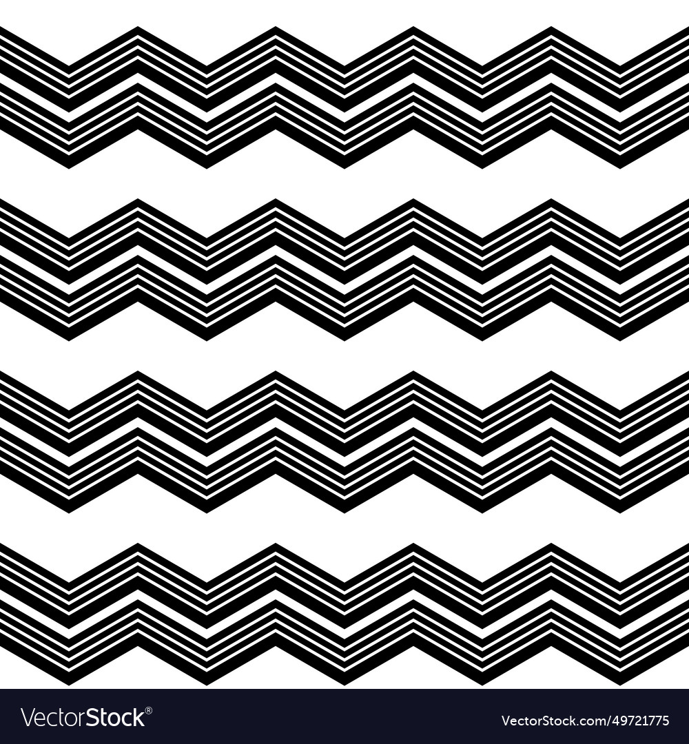 Abstract Geometric Black And White Seamless Vector Image