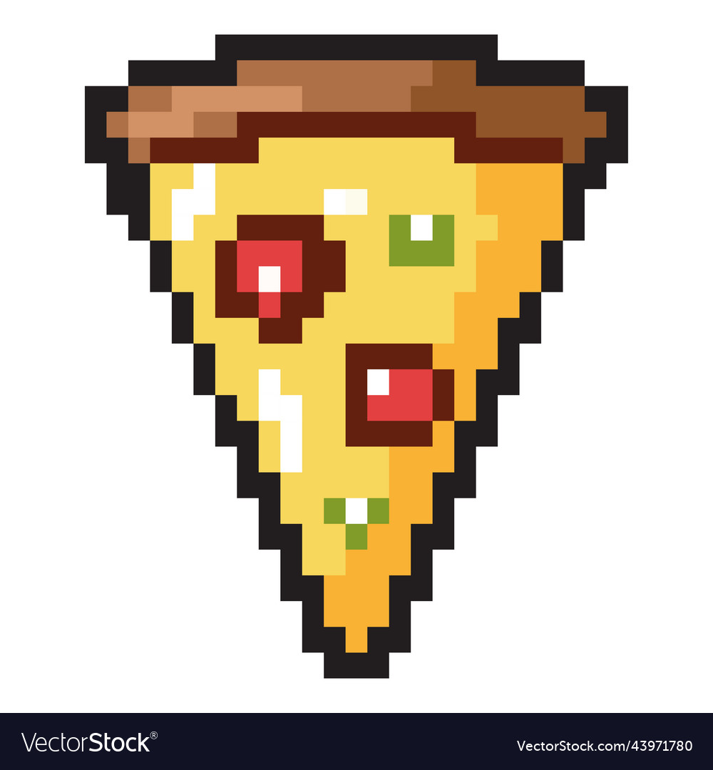 Pizza Pixel Art Royalty Free Vector Image VectorStock