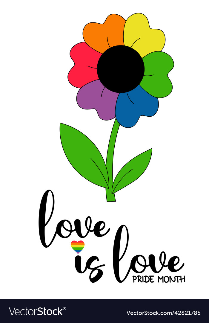 Lgbt Pride Month Love Is Lgbtq Symbol Royalty Free Vector