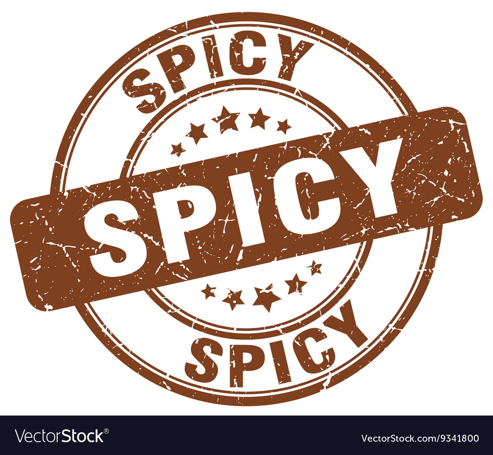 Spicy Brown Grunge Round Vintage Rubber Stamp Vector Image