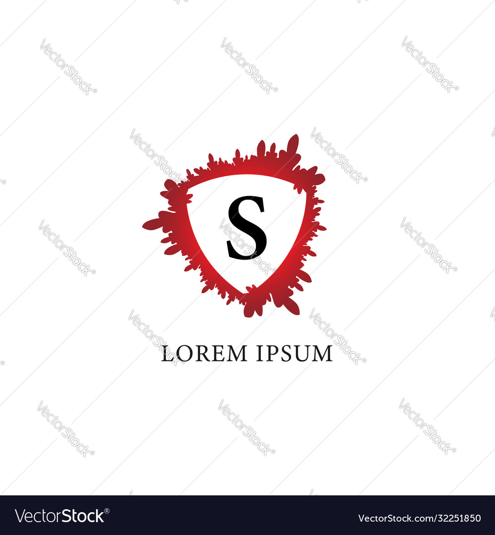 Letter S Alphabet Logo Design Template Splash Vector Image